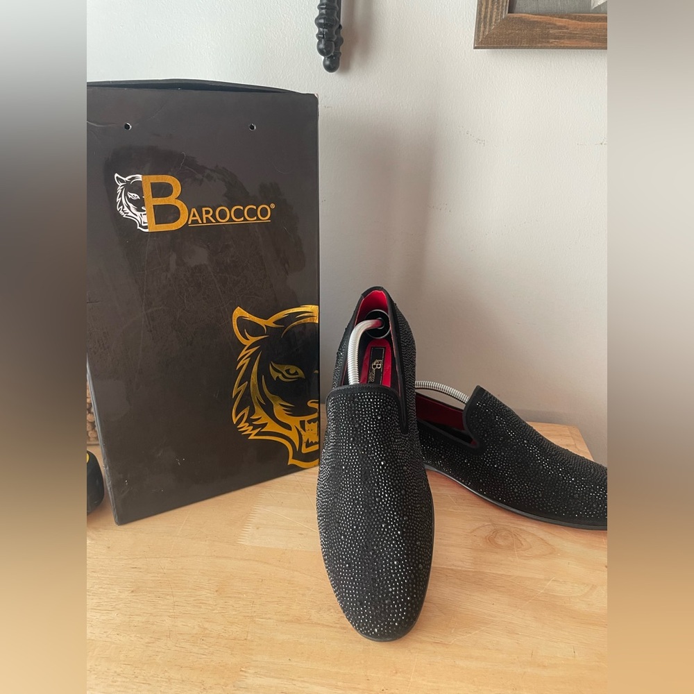 BAROCCO Men black loafers Size: 12